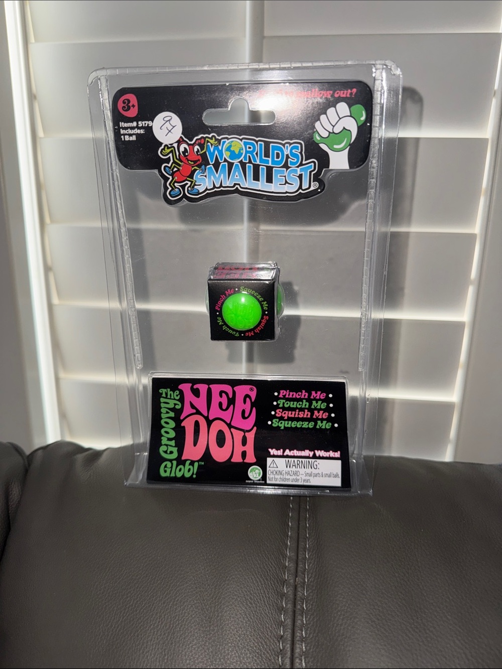 World's Smallest NeeDoh Mini Stress Ball - Green or Blue 💚💙